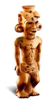 The Adena Pipe. His head and torso are large in comparison to his legs, suggesting to some that he represents a dwarf. 
