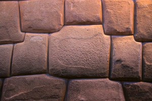 A part of the rock wall at Cuzco, Peru