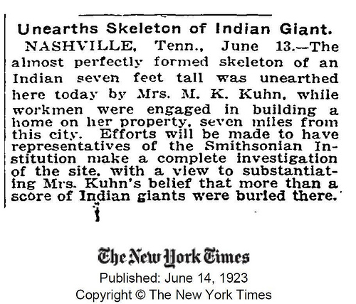 New York Times June 14, 1923.
