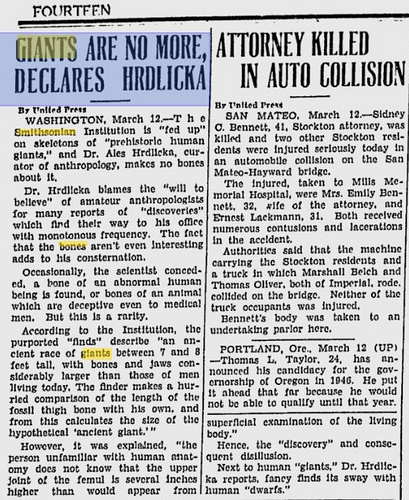 Berkeley Daily Gazette March 12th 1934.