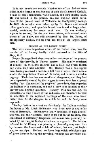A History of Pioneer Families of Missouri, by William Smith Bryan, 1876, pg 101.