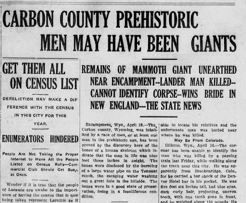 Laramie Daily Boomerang April 26, 1910.