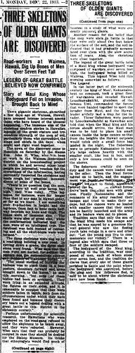 Honolulu Star Bulletin, December 22, 1913 pg 2.